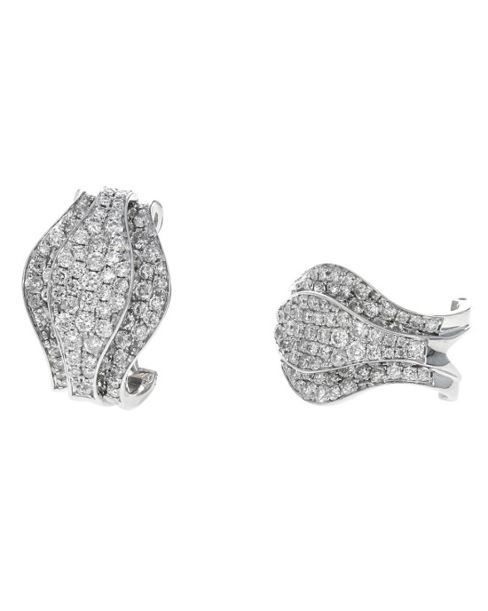 Two Tiered Diamond fashion Earrings
